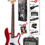 3/4 size Bass Guitar & Amp Package - Candy Apple Red