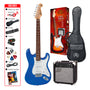 SX Electric Guitar Package - Electric Blue