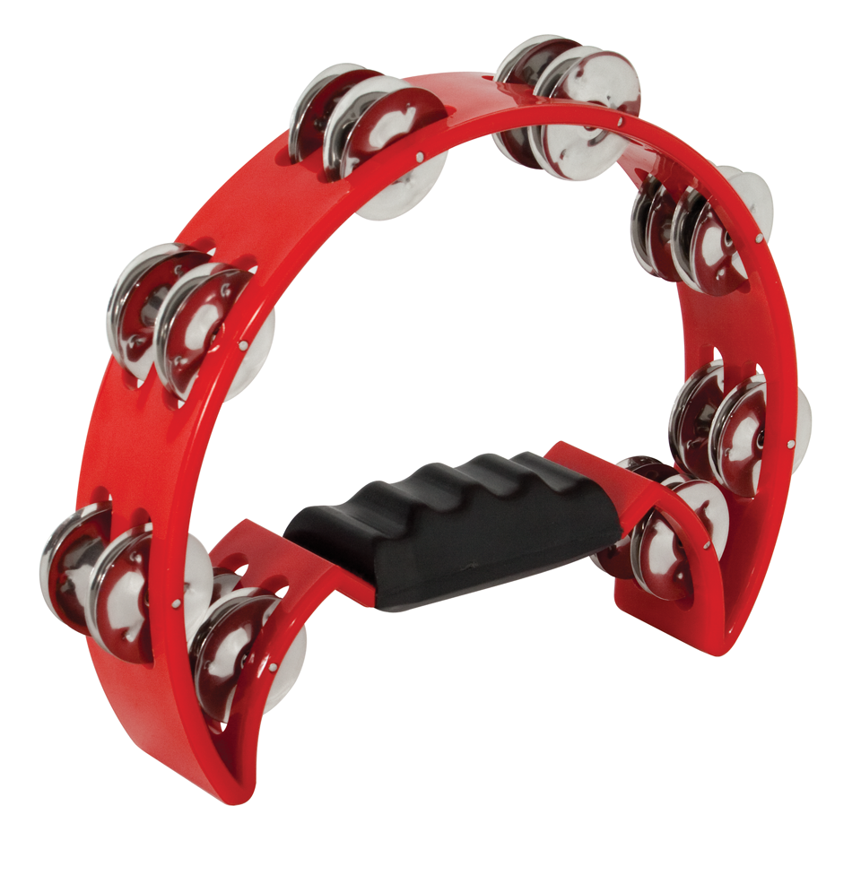 Half-Moon Tambourine ABS Rim - Red