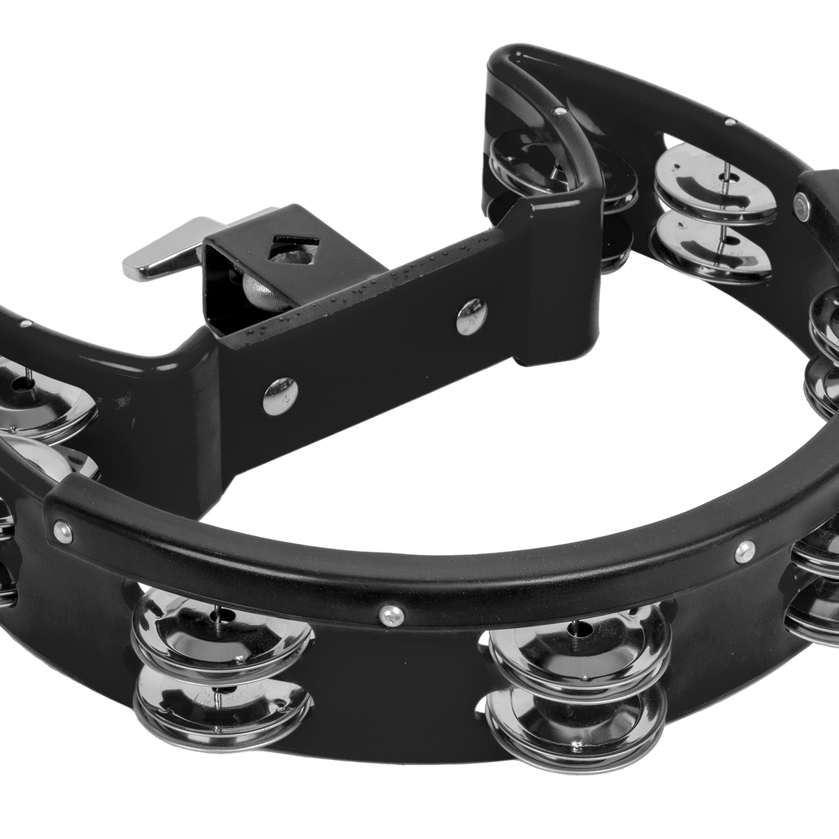 Drum Set Tambourine With ABS Rim - Black