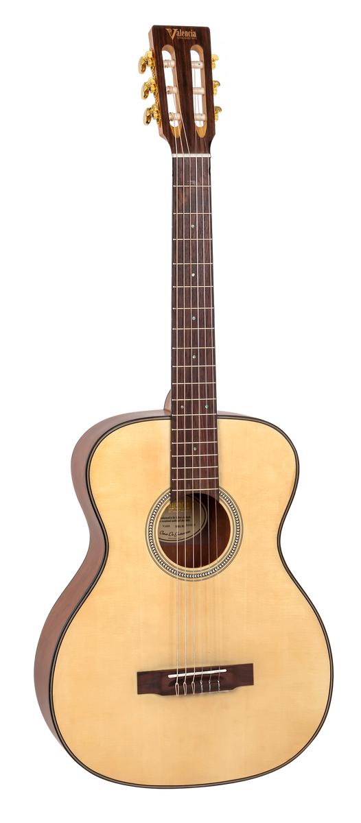 Valencia Nylon Acoustic Guitar (Natural Satin, 4/4)