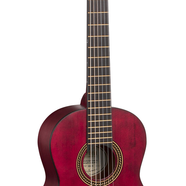 Classical Guitar - 1/4 Size VC201WR Transparent wine red satin/matt