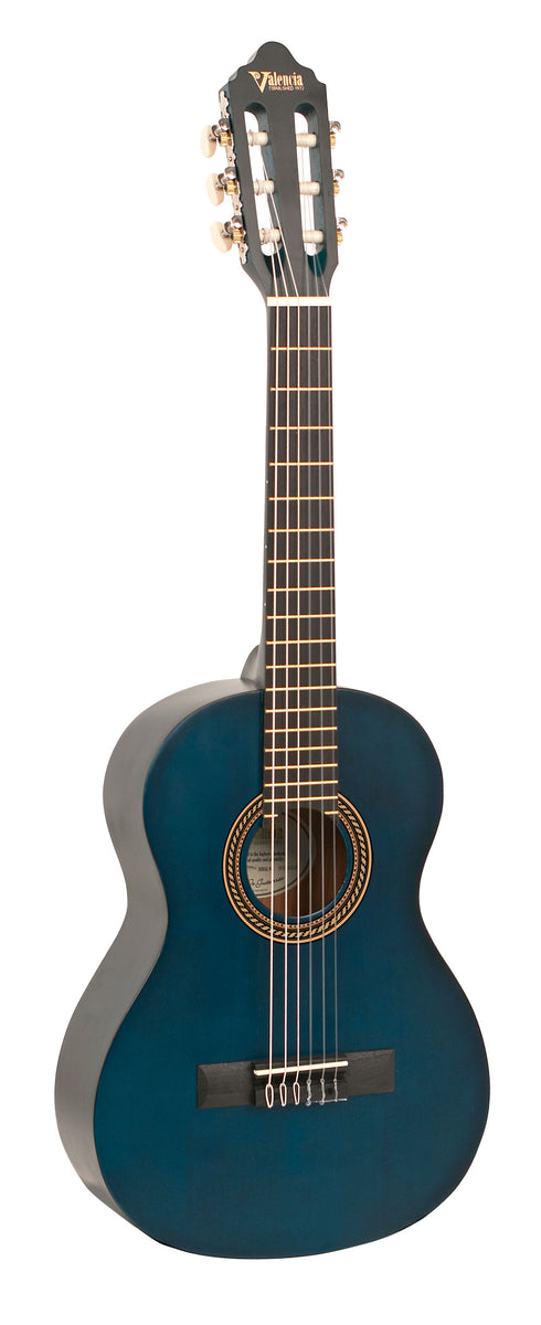 Classical Guitar - 1/2 Size VC202BU Transparent blue satin/matt
